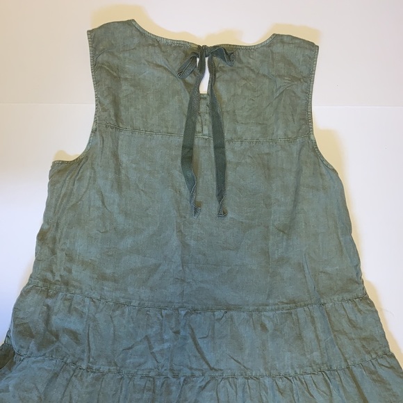 Artisan NY Green Linen Babydoll Dress - Women’s Size XL - Picture 3 of 10